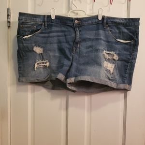 Ava & viv size 26 distressed denim shorts